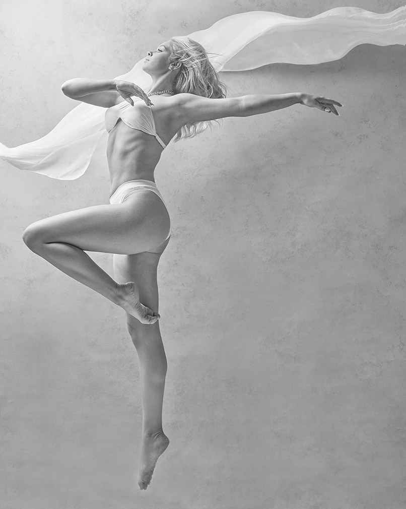 black white woman elegant dancing high quality image by john barrett gold coast photographer